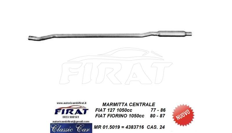 MARMITTA FIAT 127 1050-FIORINO 1050 CENTR. (01.5019) - Clicca l'immagine per chiudere